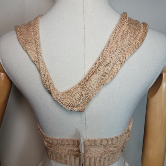 Free People Knit Nude Summer Crop Top Size XS - Picture 8 of 9